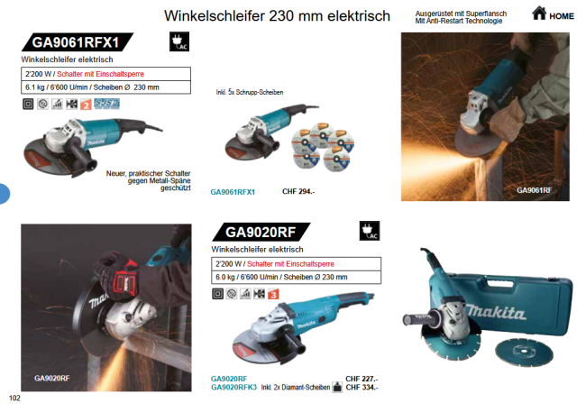 28. Makita Winkelschleifer elektrisch